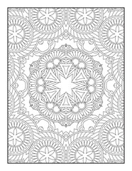 Mandala Coloring Pages. Seamless vector pattern. Black and white linear drawing. Mandala Coloring Book For Adult. Mandala Coloring Book. coloring page for children and adults. 