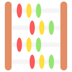 Abacus multi color icon, use for modern concept, UI or UX kit, web and app development