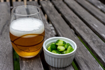 ビールときゅうりの浅漬