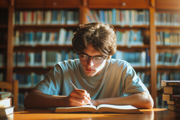 The student life Shot of a group of university students working on computers in the library at campus, student full body standing in a library and looking through a book, woman in the library