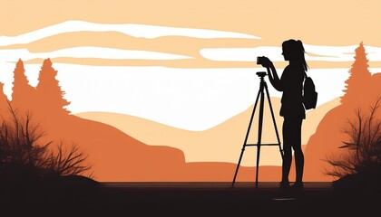 Amateur Photographer Capturing Mountain Moments with Mobile Phone