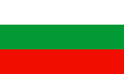 Bulgaria flag vector illustration isolated. State in Europe, Balkan country. National symbol. Patriotic sign. Bulgaria flag emblem banner. EU member state Bulgarian flag.