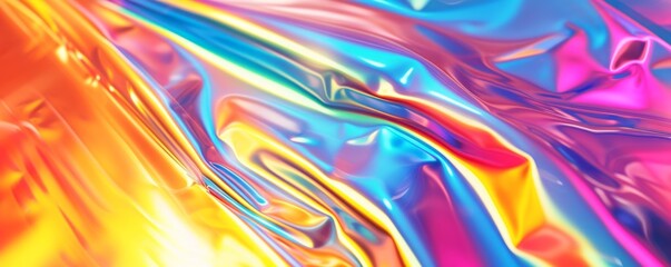 Obraz premium Colorful abstract holographic background with vibrant gradients