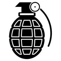 Hand Grenade Vector Illustration High-Impact Graphics for Military and Tactical Designs