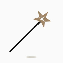 Enchanting Magic Wand Icon Vector Design Perfect for Fantasy Themes