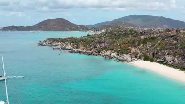 Ascending From the Blue Water - Revealing the Virgin Gorda Island Cityscape