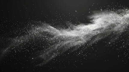 Vector art featuring a cascade of starry dust particles. The intricate design creates an elegant abstract pattern in the shape of a waterfall.