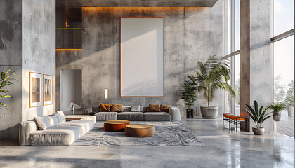 Sleek hotel lobby with recessed lighting