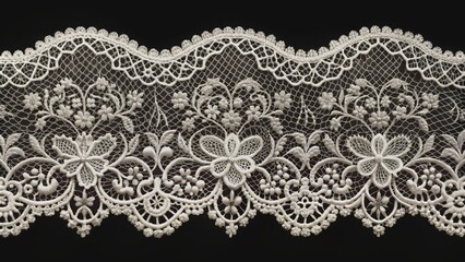 Elegant white lace overlay on a luxurious black background , elegant, white, lace, black, background, overlay, luxurious