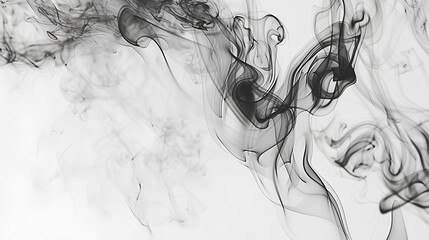 Fototapeta premium Abstract black and gray smoke g a soft cloudy 