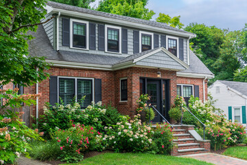 Charming Classic Family House Surrounded by Beautiful Blooming Flowers and Trees, Brighton, Massachusetts, USA