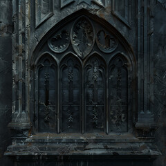 Obraz premium Ornate Gothic Tracery Window 