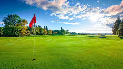 Obraz premium golf field green grass