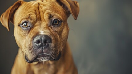 Obraz premium Puppy of a pure breed gazing into the camera with empty space