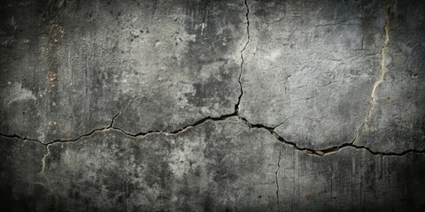 Obraz premium Cracked concrete background with a vintage black texture , aged, weathered, distressed, grunge, rough, worn, abstract