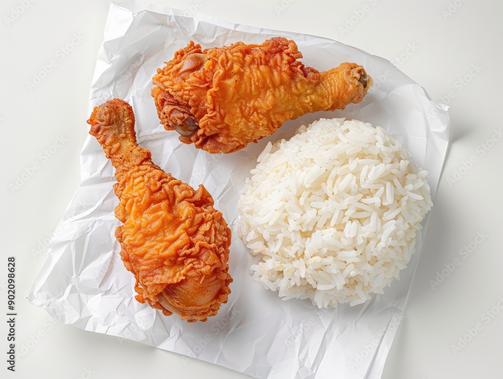 Poster rice with shrimp