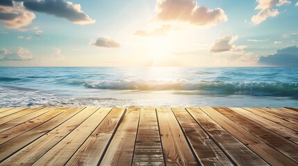 Fototapeta premium Summer Beach Sea Tourism Vacation Sun Sky Water Photo Design : Generative AI