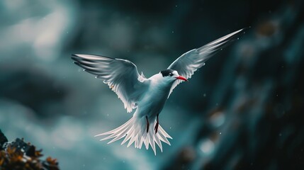 Fototapeta premium Arctic Tern Arctic Birds Terns Seabirds HD wallpaper : Generative AI