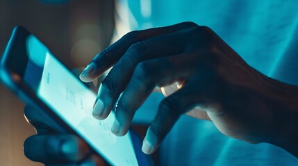 Engaging with Diverse ELearning Opportunities on Tablet An individual taps into a variety of elearning options on a tablet highlighting the diverse educational content available digita : Generative AI