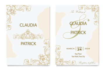 The Blooms Greenery Floral Foliage Ornament Corner Text Separator Elegance Frame for Invitations