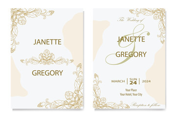 The Blooms Greenery Floral Foliage Ornament Corner Text Separator Elegance Frame for Invitations