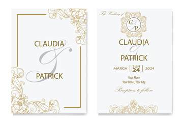 The Blooms Greenery Floral Foliage Ornament Corner Text Separator Elegance Frame for Invitations