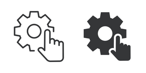 Editable stroke.  Setting thin line and glyph solid icons