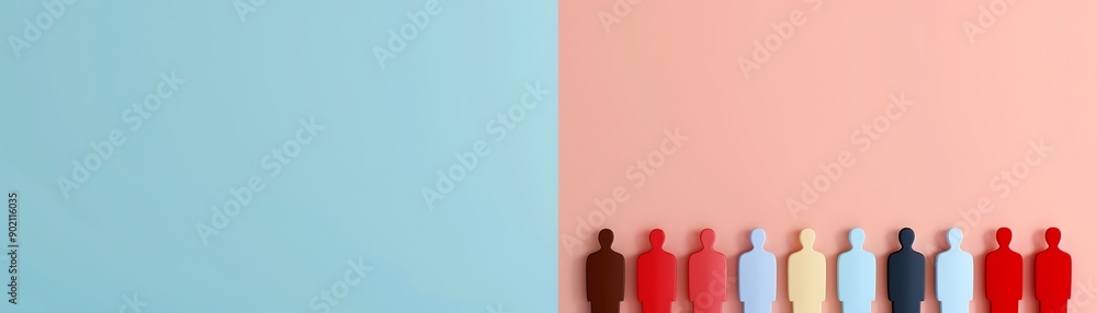 Poster business networking flat design side view professional connections theme 3d render splitcomplementar
