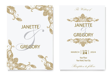 The Blooms Greenery Floral Foliage Ornament Corner Text Separator Elegance Frame for Invitations