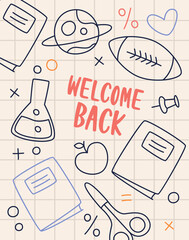 Welcome Back To School Doodle Poster