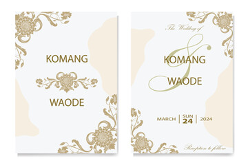 The Blooms Greenery Floral Foliage Ornament Corner Text Separator Elegance Frame for Invitations