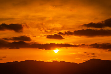 Nature landscape beautiful Light Sunset or sunrise over sea,Colorful clouds dramatic sky seascape,Amazing clouds in sunset sky background
