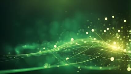 Fototapeta premium A green background with a lot of dots and a line