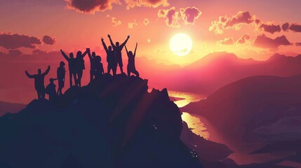 Naklejka premium Group of friends cheerful togetherness concept