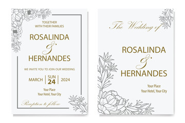 The Blooms Greenery Floral Foliage Ornament Corner Text Separator Elegance Frame for Invitations