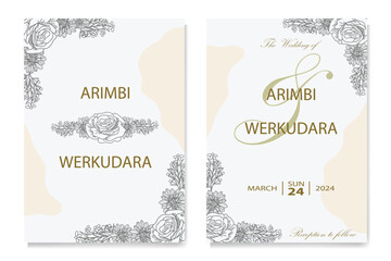 The Blooms Greenery Floral Foliage Ornament Corner Text Separator Elegance Frame for Invitations