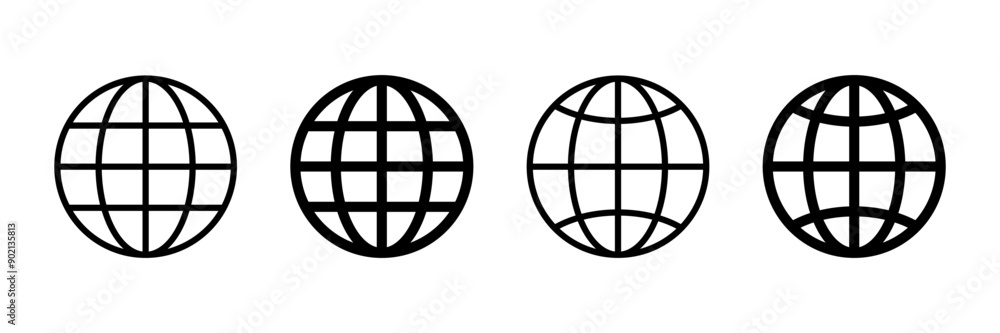 Wall mural web icon vector isolated on white background. website vector icon. internet world vector