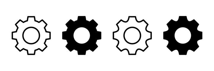 setting Icon vector isolated on white background. setting vector icon. Cog settings Icon Symbol. Gear