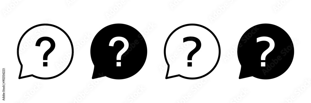 Poster question icon vector isolated on white background. question mark sign. help icon. faq