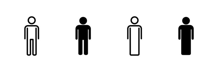 Man icon vector isolated on white background. male icon vector. human symbol