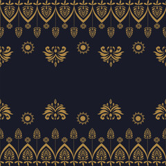 Classic Damask Pattern - Vector Illustration for Elegant Textile Design - Digital Download 