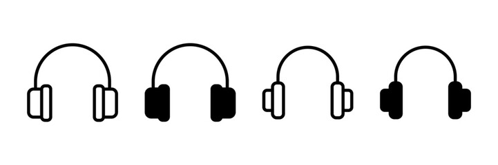 Headphone icon vector isolated on white background. Headphone vector icon. Call us