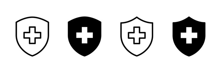 Health insurance icon vector isolated on white background. Insurance health document icon