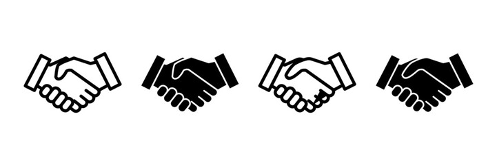Business handshake icon vector isolated on white background. Handshake icon vector. contract agreement. Trust icon vector. Deal. Done. partnership icon