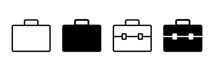 Briefcase icon vector isolated on white background. Briefcase vector icon