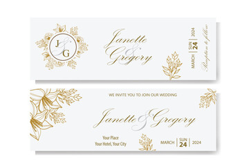 The Blooms Greenery Floral Foliage Ornament Corner Text Separator Elegance Frame for Invitations