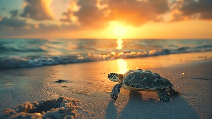 Green sea turtle, Chelonia mydas, Ras Al Hadd, Sultanate of Oman. Arabian Peninsula