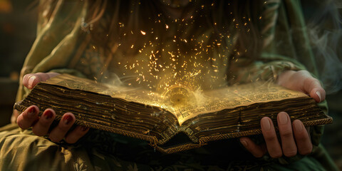 The Book of Shadows: Unveiling Ancient Spells and Incantations - Picture a scene where a witch uncovers an ancient book of shadows, filled with powerful spells and incantations