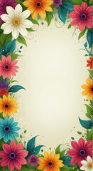 frame with flowers