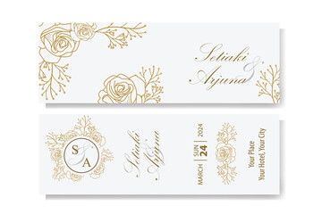The Blooms Greenery Floral Foliage Ornament Corner Text Separator Elegance Frame for Invitations